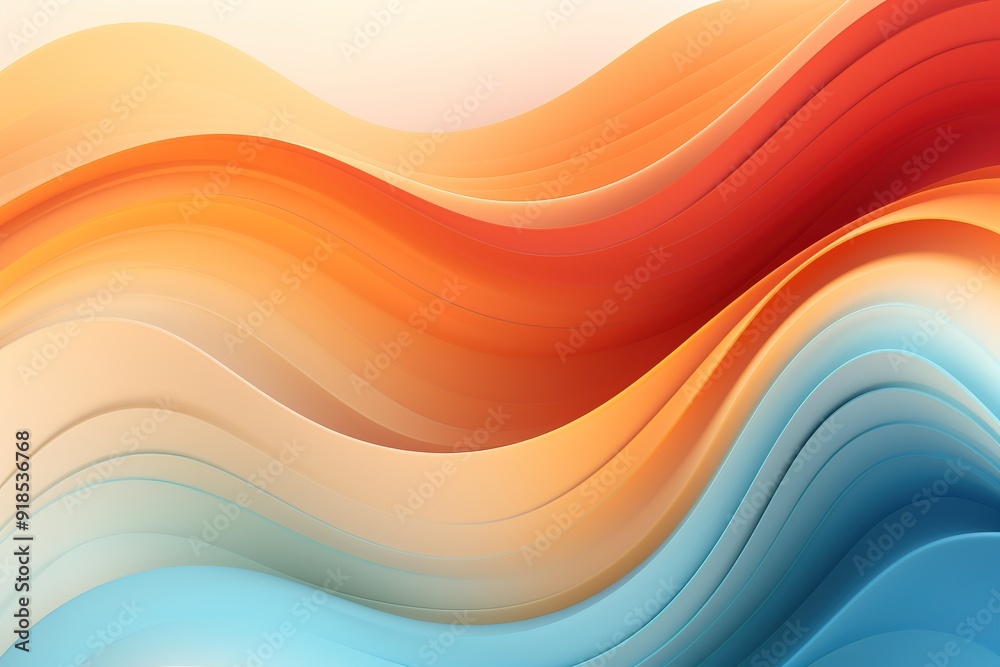 Sticker Abstract background with colorful, wavy lines.