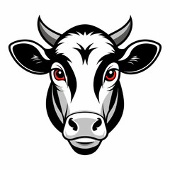 Best  Cow  Head   Silhouette, vector, illustration.
