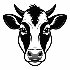 Best  Cow  Head   Silhouette, vector, illustration.
