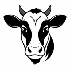 Best  Cow  Head   Silhouette, vector, illustration.
