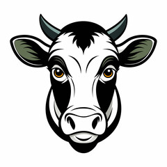 Best  Cow  Head   Silhouette, vector, illustration.
