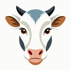 Best  Cow  Head color, vector, illustration