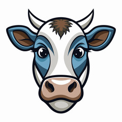 Best  Cow  Head color, vector, illustration