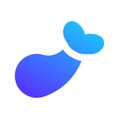 fried shrimp gradient fill icon