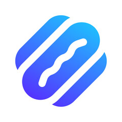 Fototapeta premium hot dog gradient fill icon