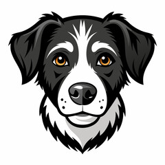 : Best Dog  Head  Silhouette Vector illustration