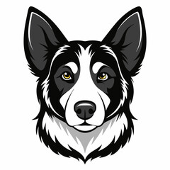 Naklejka premium : Best Dog Head Silhouette Vector illustration