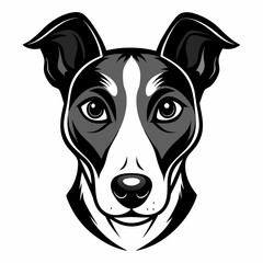 : Best Dog  Head  Silhouette Vector illustration