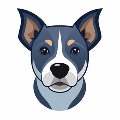  Best Dog Head color, vector, illustration
