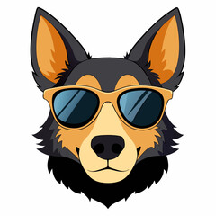 Best Dog Head color,  vector,  illustration