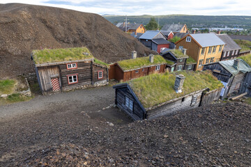 Walk in the streets of Røros, World Heritage city and old copper mining city