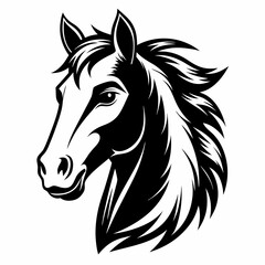 Best Horse  Head  Silhouette,  vector,  illustration