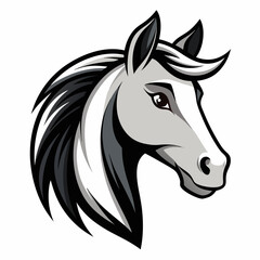 Best Horse  Head  Silhouette,  vector,  illustration