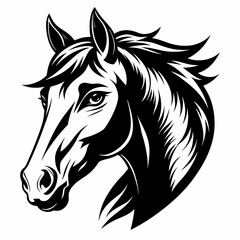 Best Horse  Head  Silhouette,  vector,  illustration