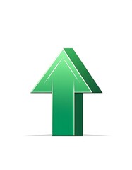 Fototapeta premium Green arrow on a white background