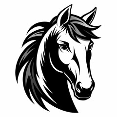 Best Horse  Head  Silhouette,  vector,  illustration