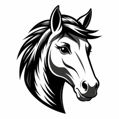 Best Horse  Head  Silhouette,  vector,  illustration