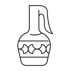 stylish arabian jug line icon vector. stylish arabian jug sign. isolated contour symbol black illustration