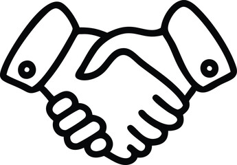 Business Handshake Icon Representing Agreement and Partnership
