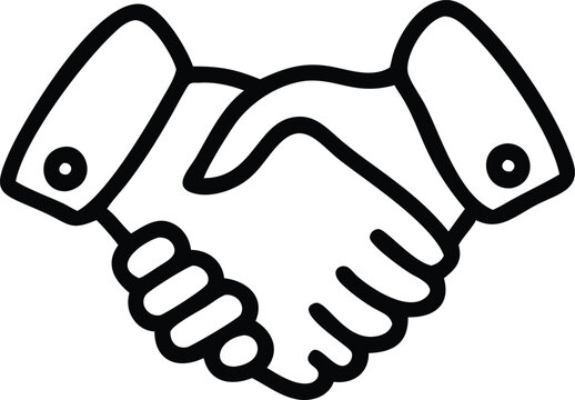 recommend clip art: Business Handshake Icon Representing Agreement and Partnership