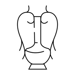 oriental ceramic jug line icon vector. oriental ceramic jug sign. isolated contour symbol black illustration