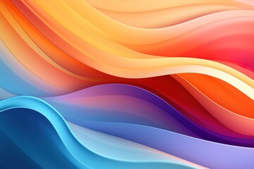 Abstract background with flowing colorful curves.