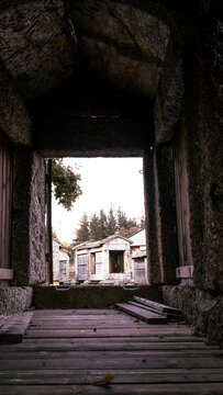 group of stone and wood constructions dedicated to the storage of the harvest in an elevated and airy place for conservation