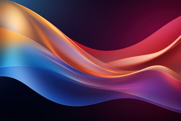 Fototapeta premium Abstract background with flowing colorful waves.