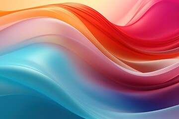 Fototapeta premium Abstract background with flowing colorful waves.