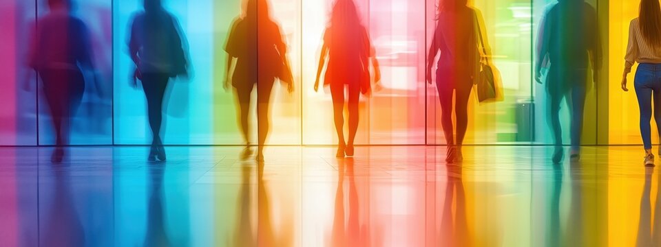 Diverse People of all colors, walking together, inclusive business mindset values dignity and respect for all individuals