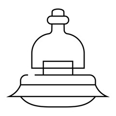 lighting lamp line icon vector. lighting lamp sign. isolated contour symbol black illustration