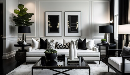 Beautiful modern living room interior