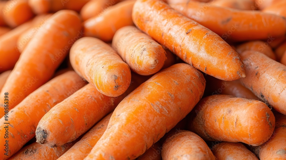 Sticker Fresh Carrots Piled Together in Vibrant Orange Display