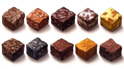 Colorful Chocolate Cubes: A Visual Delight