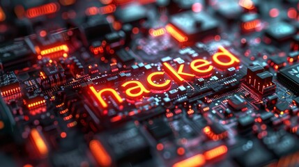 Obraz premium Cybersecurity breach concept - generative ai