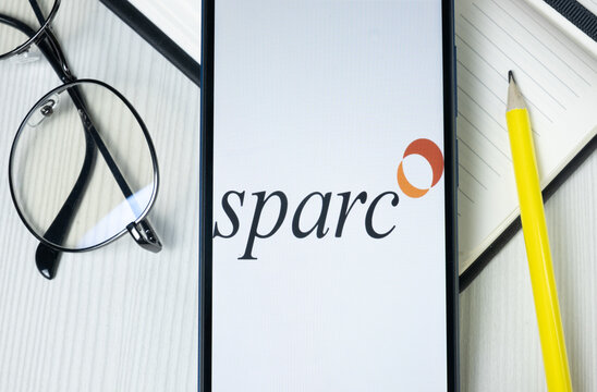 New York, USA - 1 August 2024: SPARC Logo on Phone Screen, Company Icon on Display