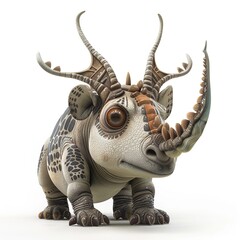 Fototapeta premium Anise 3D fantasy animal cartoon isolated whitebackground
