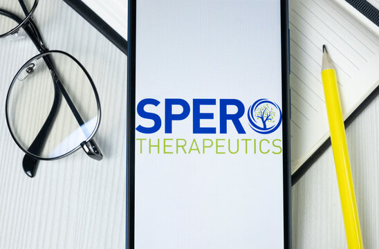 New York, USA - 1 August 2024: Spero Therapeutics Logo on Phone Screen, Company Icon on Display