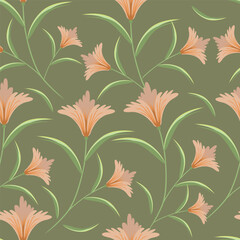 Abstract seamless allover floral chintz pattern design for Textile prints, wallpapers and other decorative projects