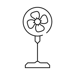room fan line icon vector. room fan sign. isolated contour symbol black illustration