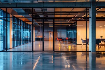 Empty luxurius office room interior decore Boardroom Meeting