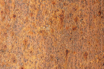 The texture of old rusty metal in close-up
