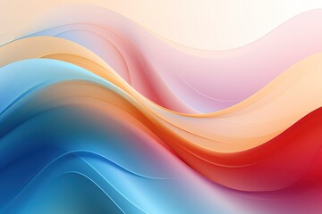 Obraz premium Abstract background with flowing waves of blue, orange, and red.