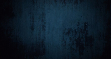 Fototapeta premium dark blue background texture with black vignette in old vintage grunge textured border design dark elegant teal color wall with light spotlight center 