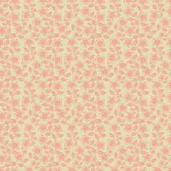 Vector floral seamless pattern. Gentle flower background. 