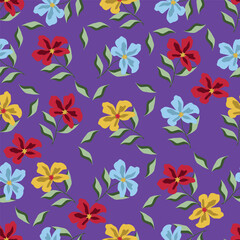 Hand drawing floral seamless pattern with cotton twigs and berries bouquets on a beige background. Winter Christmas themed background. Botanical illustration