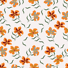 Obraz premium Abstract seamless allover floral chintz pattern design for Textile prints, wallpapers and other decorative projects