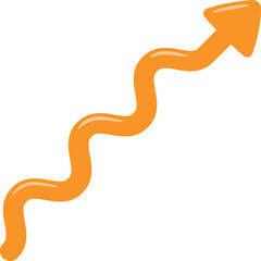 Clip Art Wavy Arrow Up Cartoon Decoration