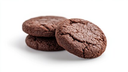 A pile pf cookies with plain background