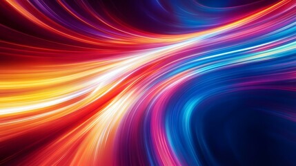 
Modern abstract high-speed light effect. Abstract background with curved beams of light. Technology futuristic dynamic motion. Movement pattern for banner or poster design background concept.